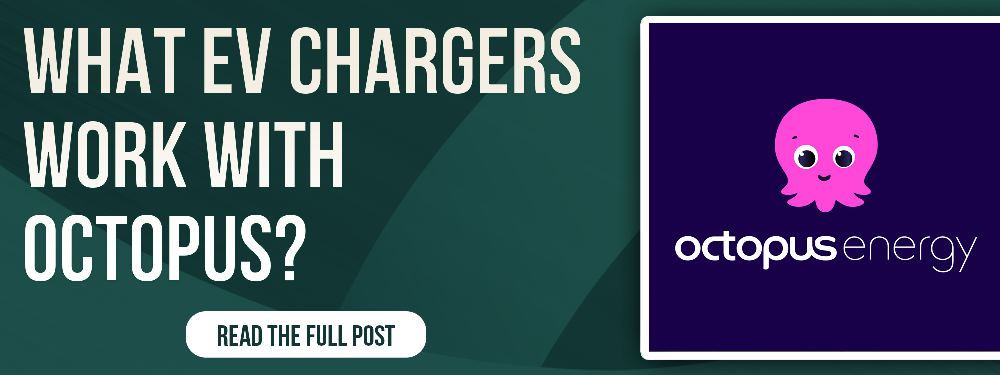 Banner image for Evergy blog titled "What EV Chargers Work with Octopus?" featuring the Octopus Energy logo.